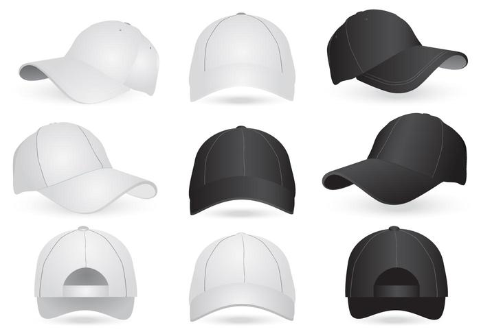 700x490 Vector Mockup Templates Of Cap And Hat