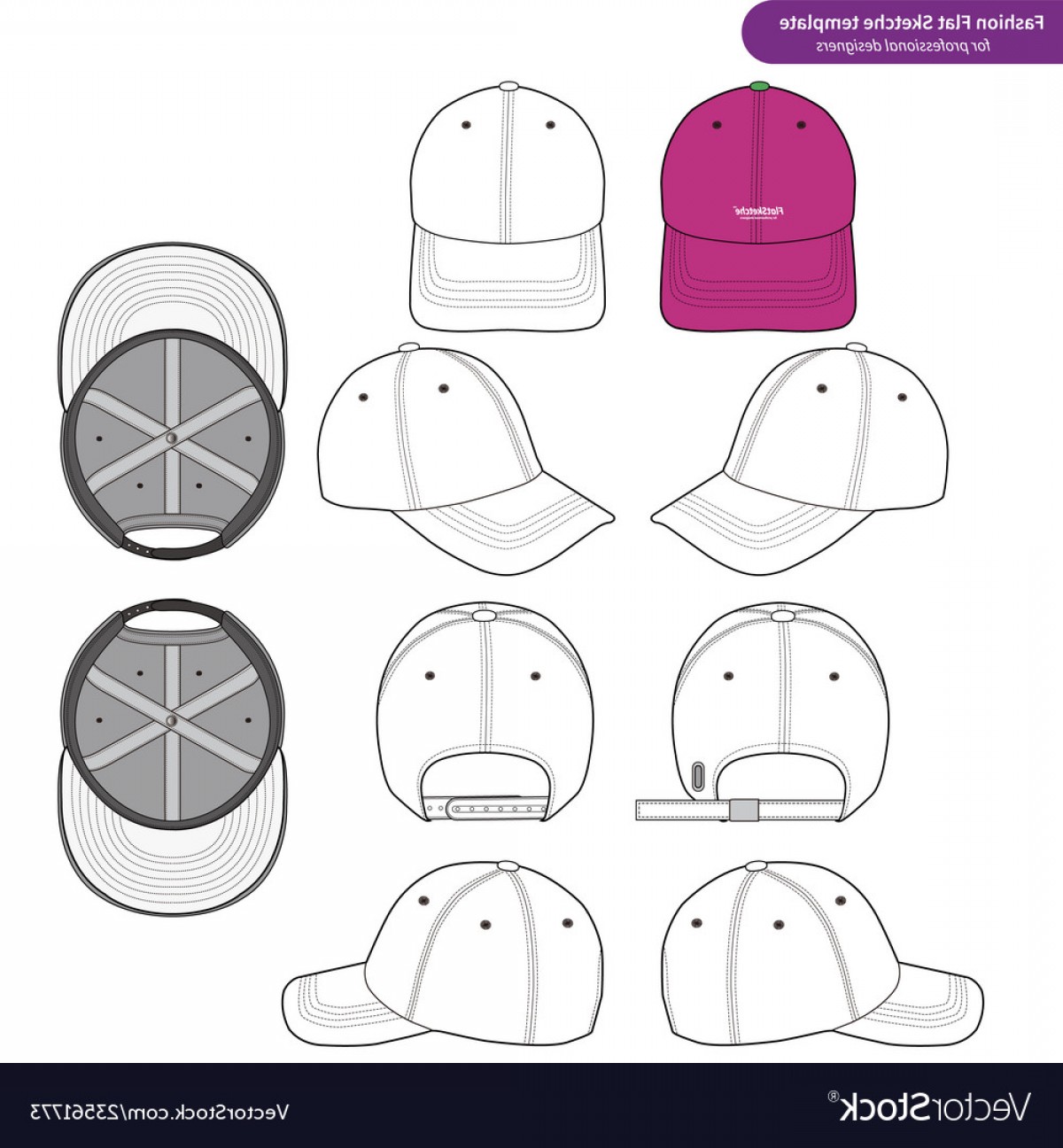1200x1296 Baseball Hat Template Vector Fashion Vector Templates In Soidergi