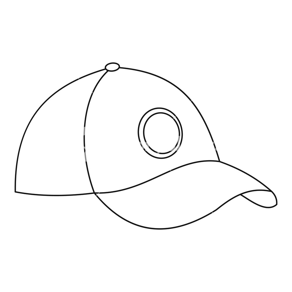 1000x1000 Baseball Cap Icon Outline Illustration Of Baseball Cap Vector