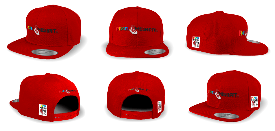 950x455 Snap Back Hat Editable Vector Mockup Kit Pixel Moshpit