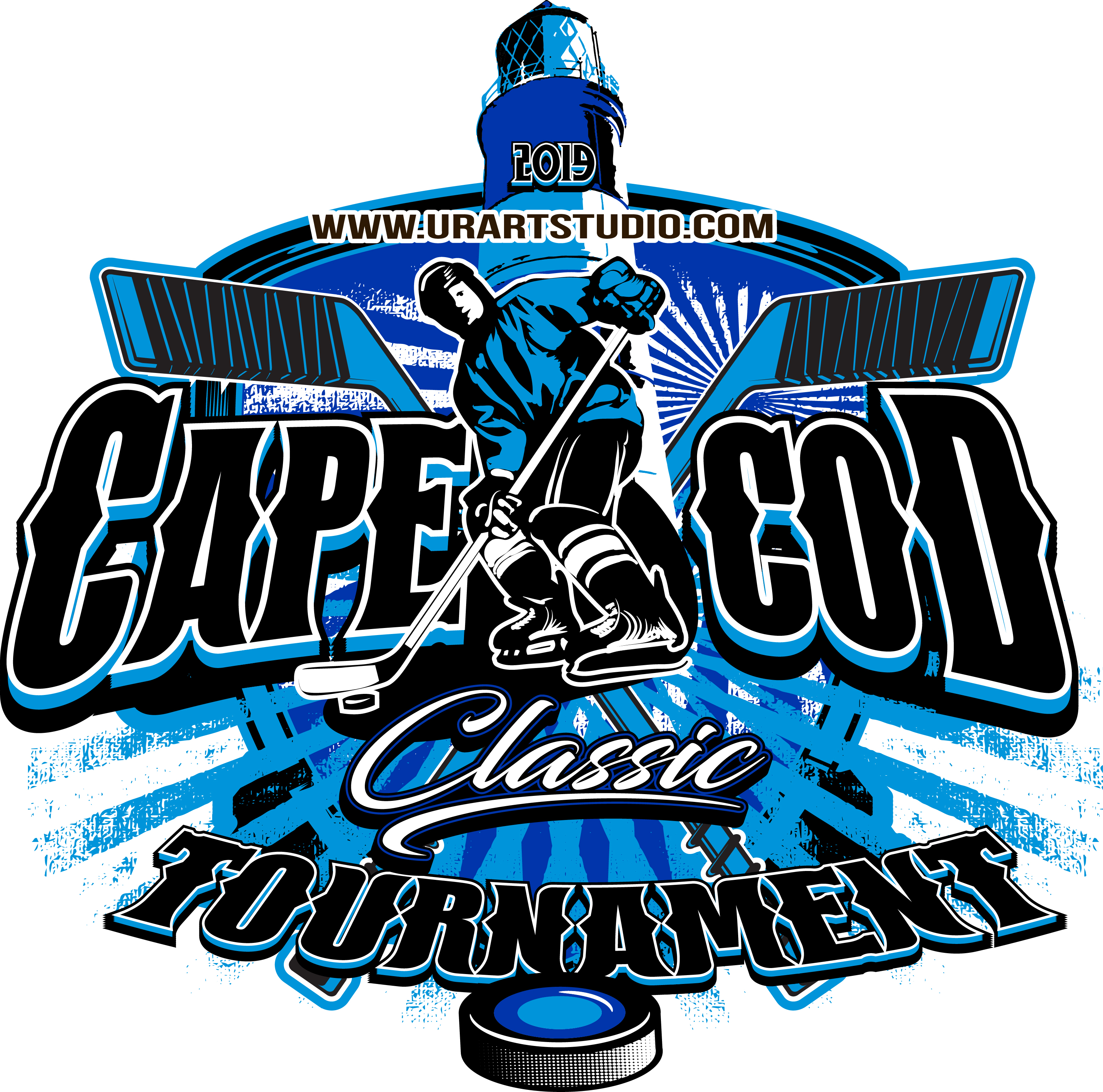 3114x3083 Hockey Cape Cod Classic Tournament T Shirt Vector Logo Design