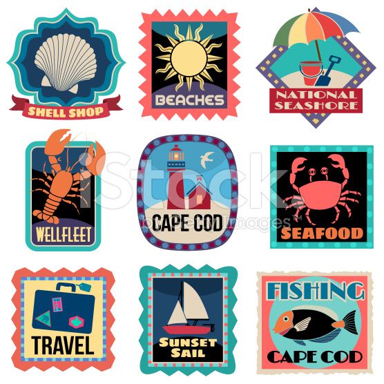 556x556 Vector Travel Stickers About Cape Cod In Travel Stckers