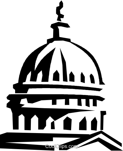 391x480 Capitol Building Royalty Free Vector Clip Art Illustration
