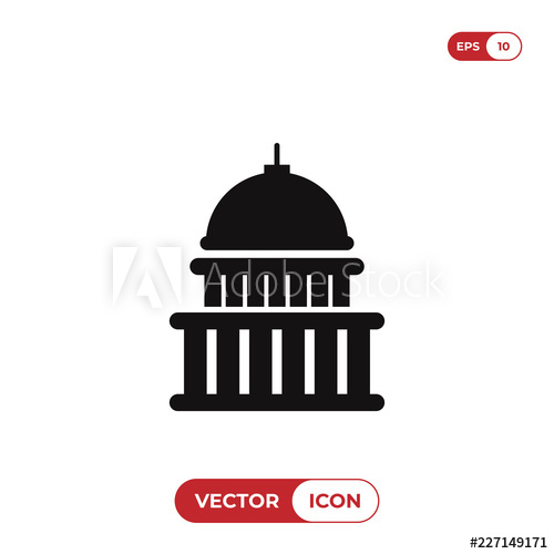 500x500 Capitol Building Vector Icon