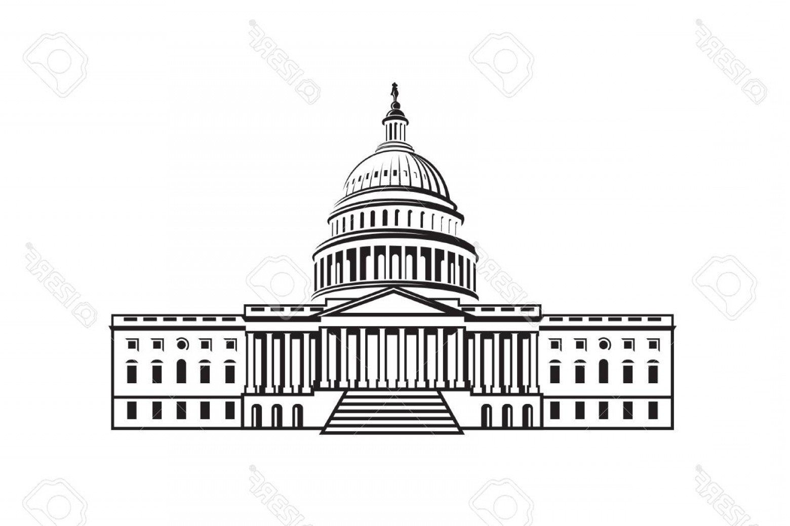 1560x1039 Photostock Vector United States Capitol Building Icon