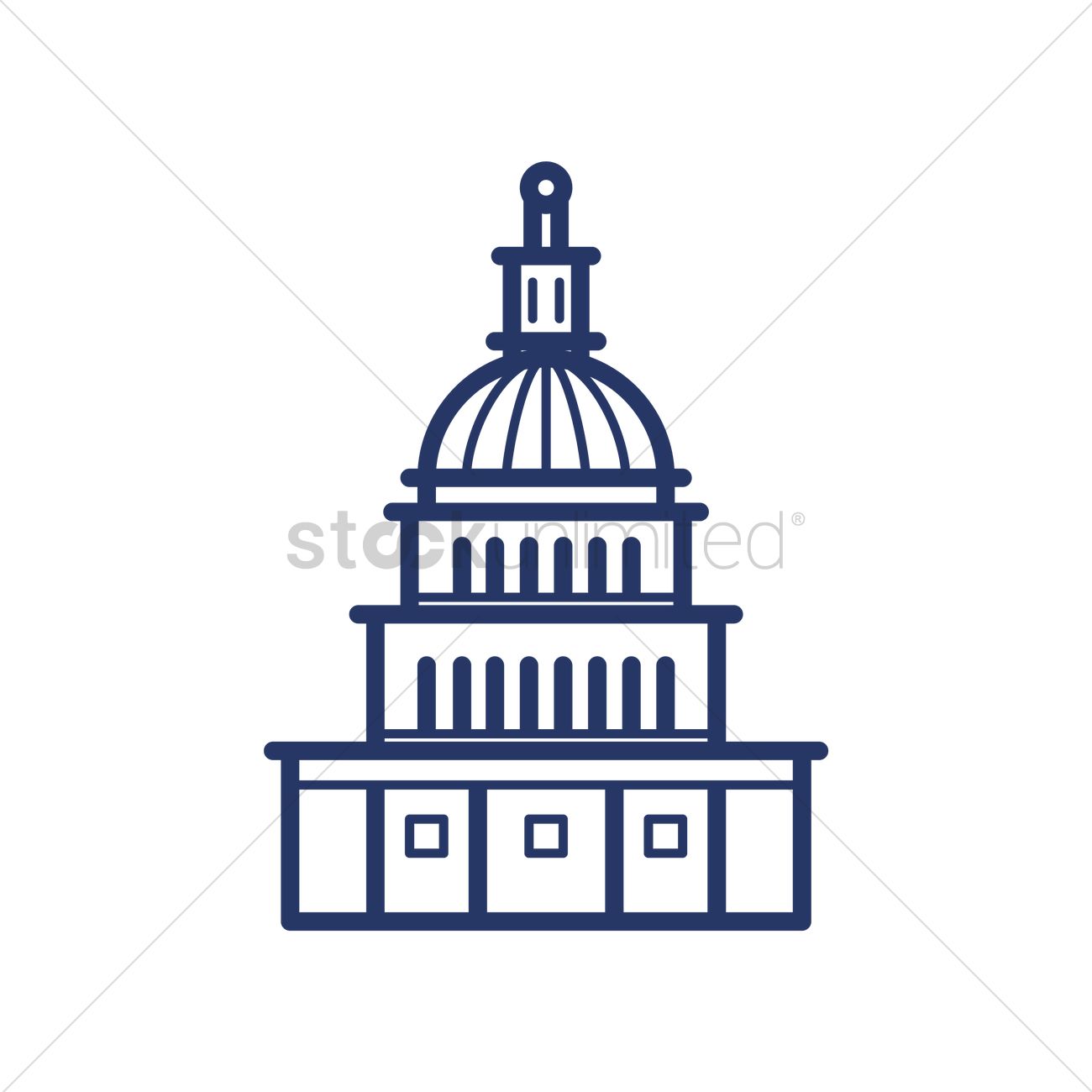 1300x1300 Us Capitol Building Vector Image