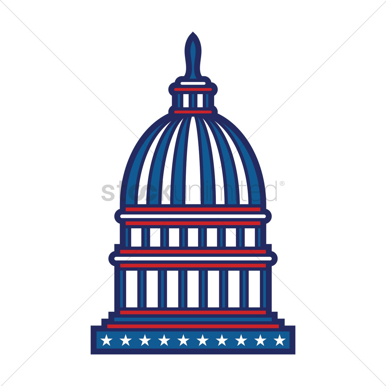 1300x1300 Usa Capitol Building Vector Image
