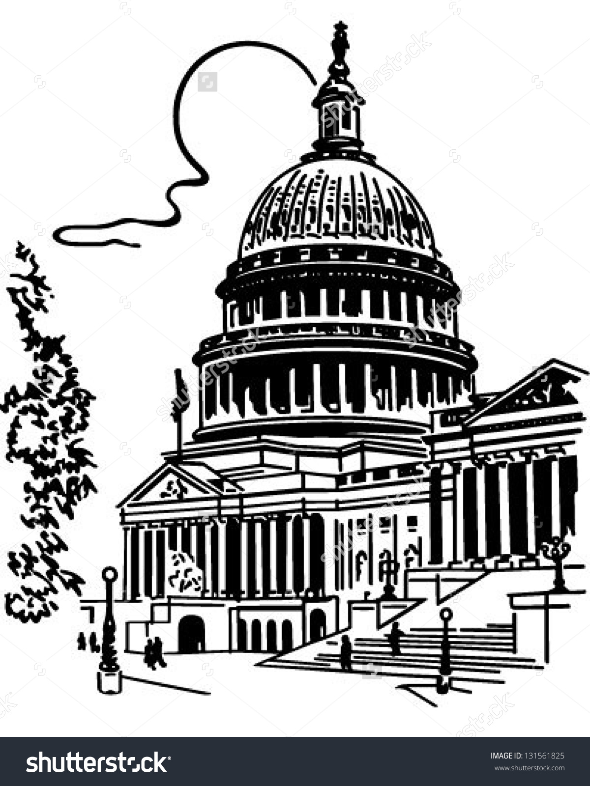 Capitol Dome Vector