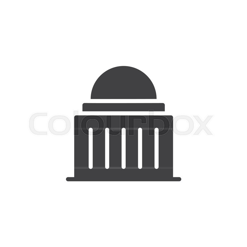 800x800 Capitol Building Icon Vector, Filled Stock Vector Colourbox