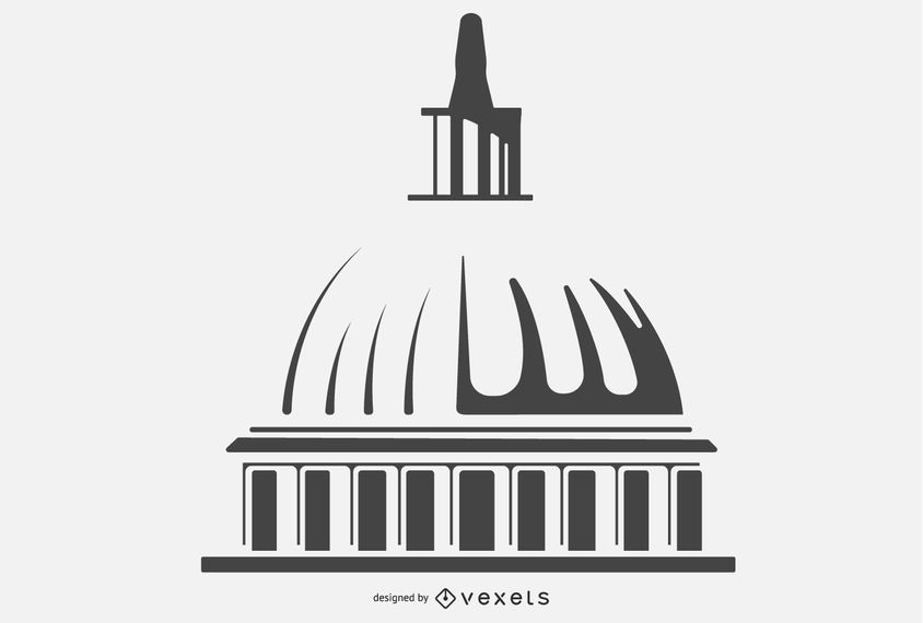 844x570 Capitol Building Dome Silhouette Design