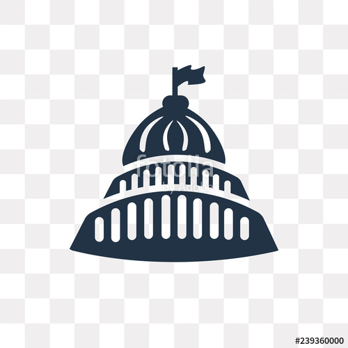 500x500 Capitol Building Vector Icon Isolated On Transparent Background