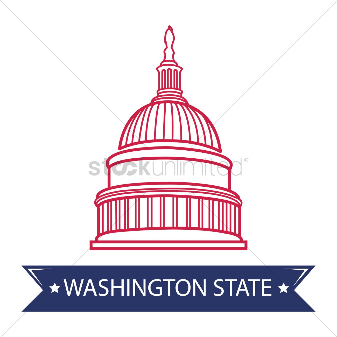 1300x1300 Washington State Capitol Vector Image