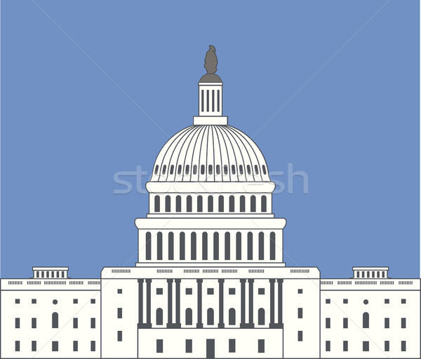 600x512 Vector Icon Of United States Capitol Hill Building Washington Dc