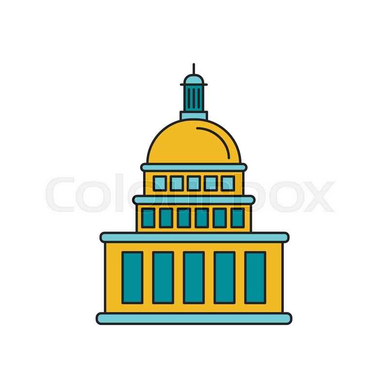 800x800 Capitol Icon Cartoon Capitol Vector Stock Vector Colourbox