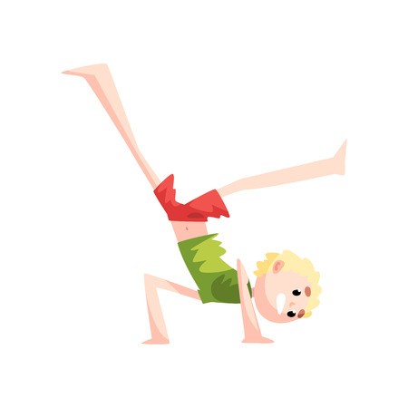 Boy Standing Upside Down Practicing Capoeira Movement, Kid 450x450 Boy Standing Upside Down Practicing Capoeira Movement, Kid