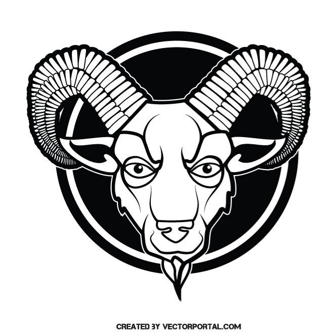 660x660 Capricorn Zodiac Sign Vector Image