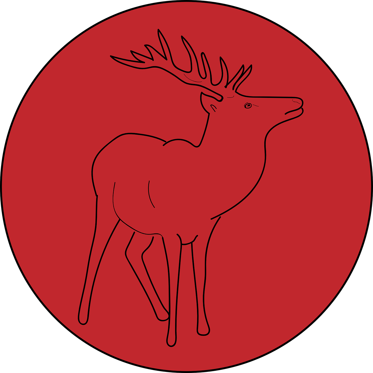 1280x1280 Reindeer Deer Capricorn Vector Png
