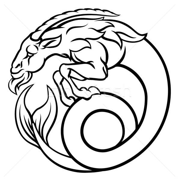 596x600 Zodiac Signs Capricorn Vector Illustration Christos Georghiou