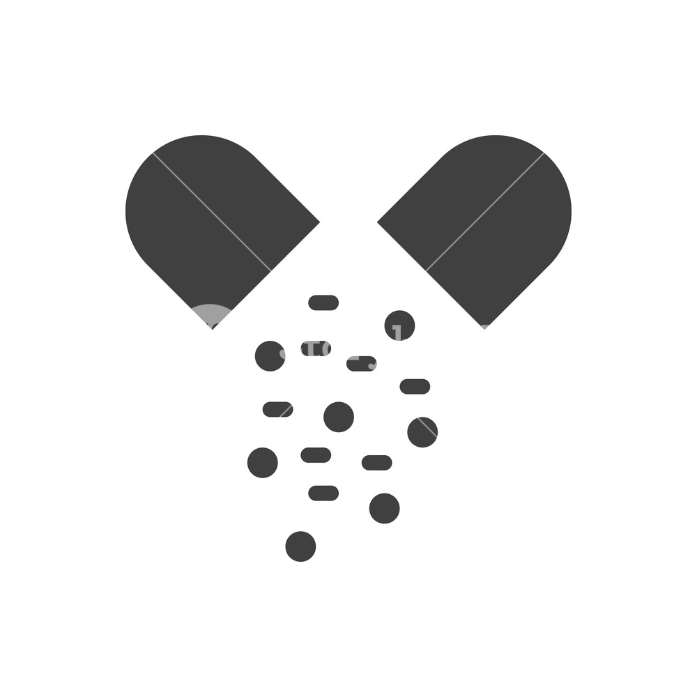 1000x1000 Capsule Vector Icon Royalty Free Stock Image