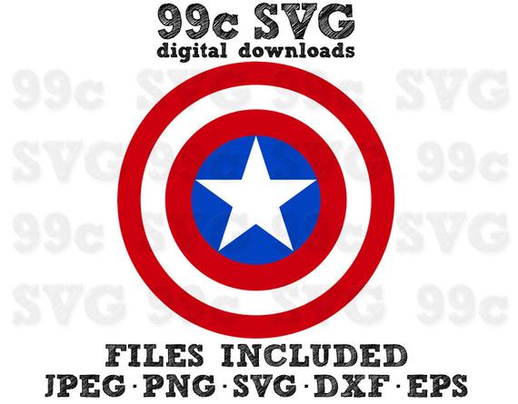 570x445 Captain America Shield Dxf Png Vector Cricut Etsy