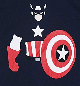 326x350 Mens Blue Marvel Captain America Vector T Shirt