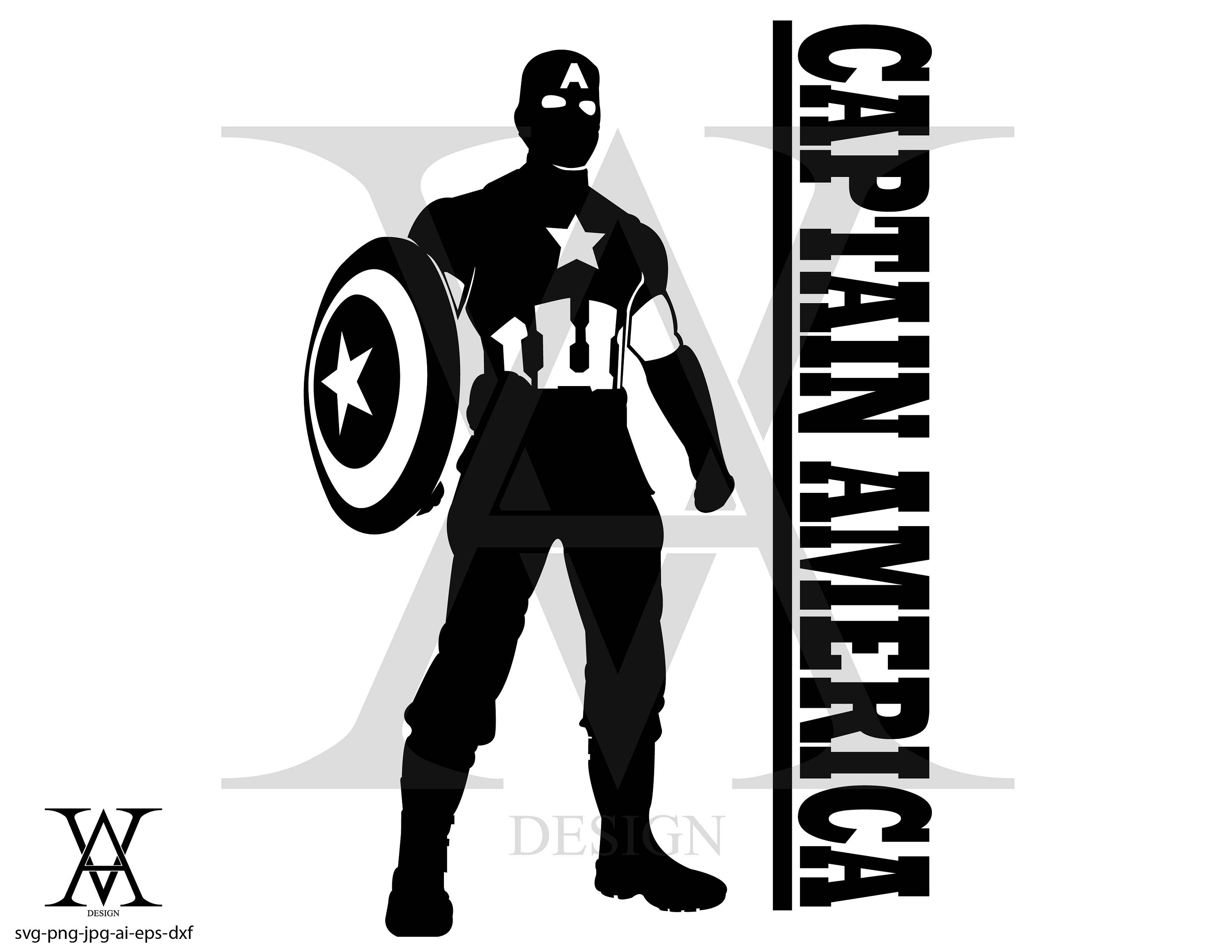 Download Captain America Silhouette Vector at Vectorified.com ...