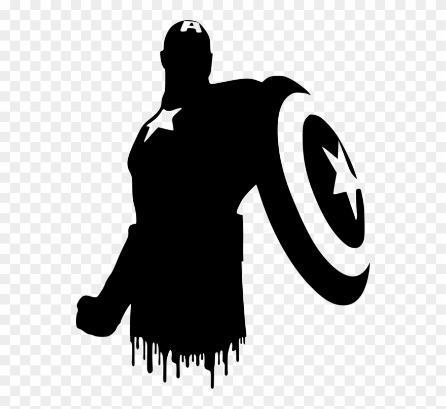 Captain America Silhouette Vector At Vectorified.com | Collection Of ...