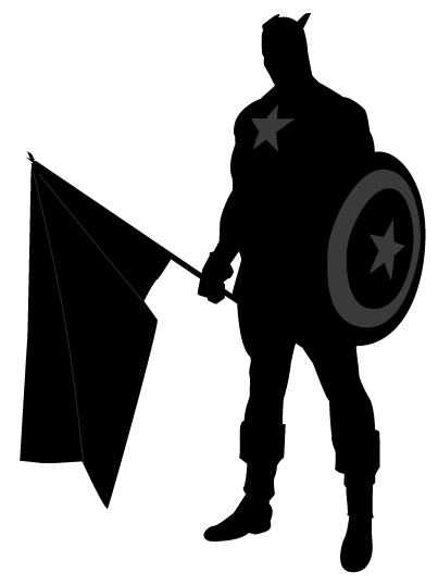 Vector Silhouette Of Captain America About Hour Super Hero 403x538 Vector Silhouette Of Captain America About Hour Super Hero