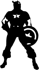 138x245 Captain America Silhouettes Silhouettes Of Captain America