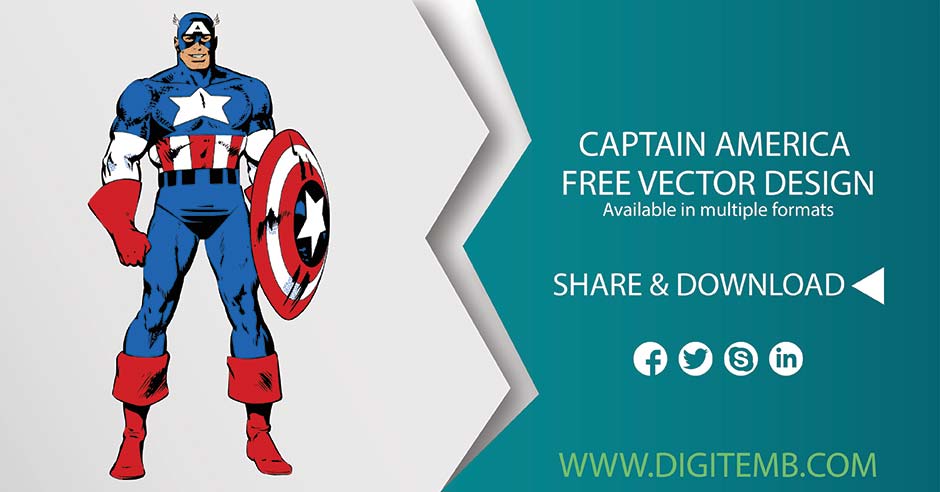 Captain America Vector Design 940x492 Captain America Vector Design