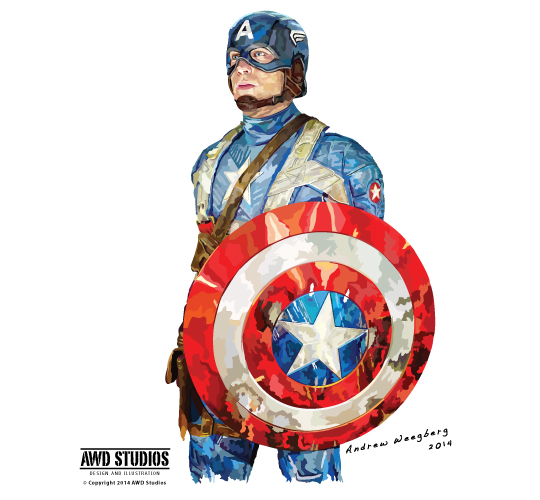 540x500 Captain America Vector Illustration On Behance