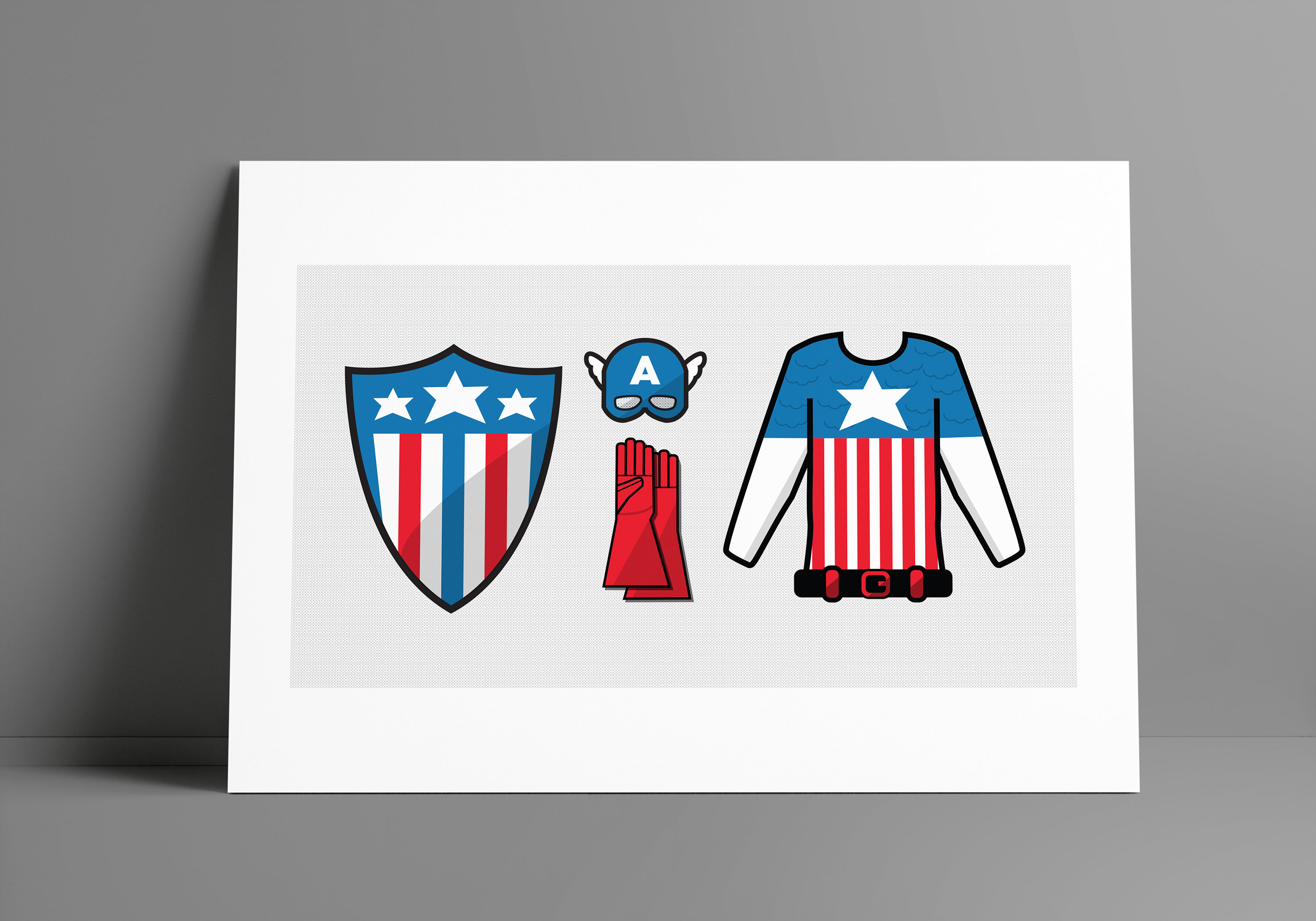 3000x2100 Captain America Vector Print Etsy