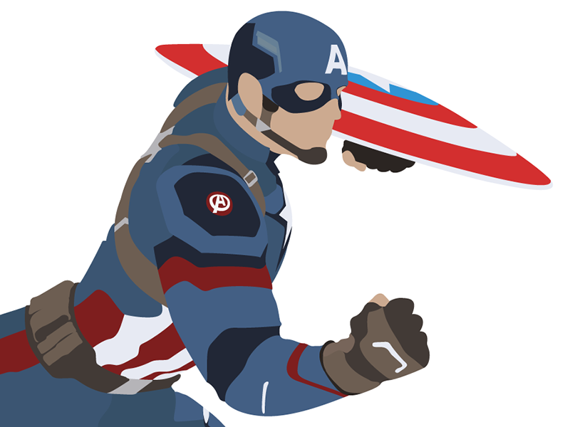 Captain America Vector At Vectorified Com Collection Of Captain America Vector Free For