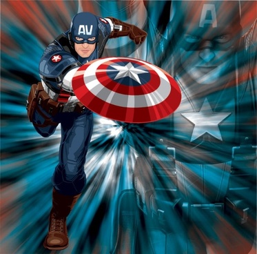 373x368 Captain America Vector Free Vector Download