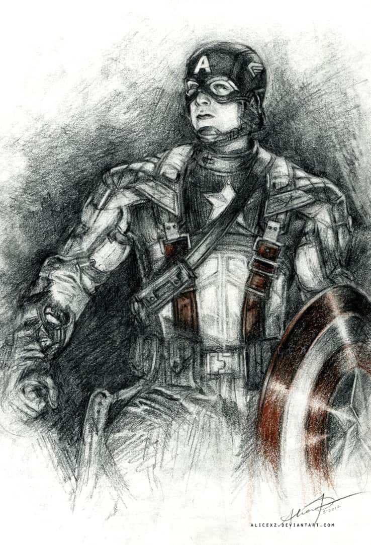 738x1083 Captain America Reimagined In Illustration And Vector Designs