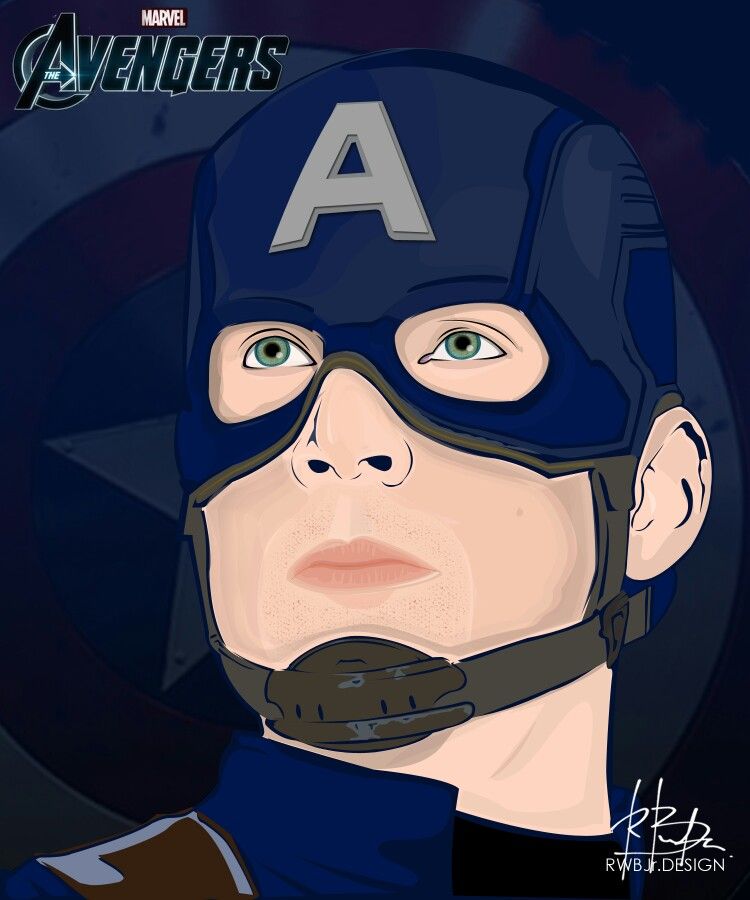 750x900 Captain America Vector Art Rwbjr Design Art, Vector Art, Movie