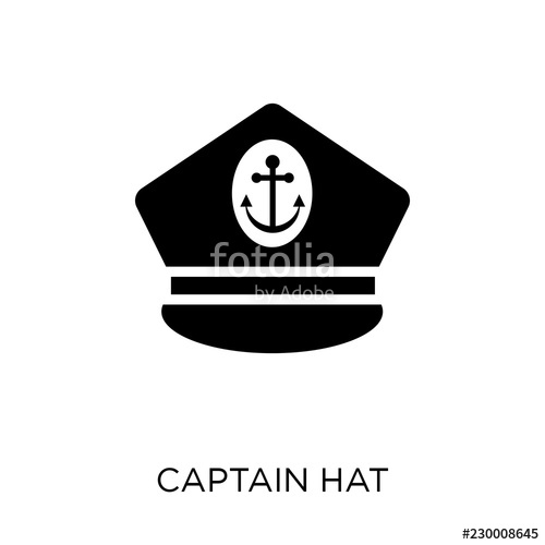 500x500 Captain Hat Icon Captain Hat Symbol Design From Nautical