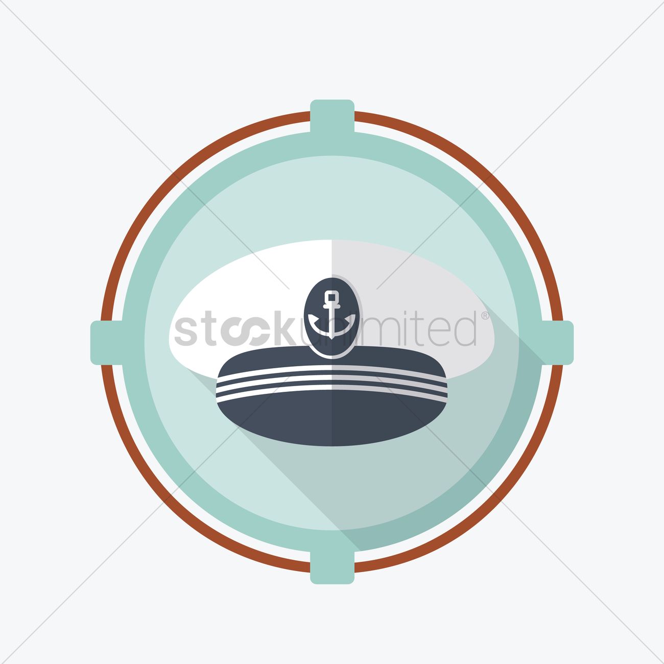 1300x1300 Captain Hat Vector Image