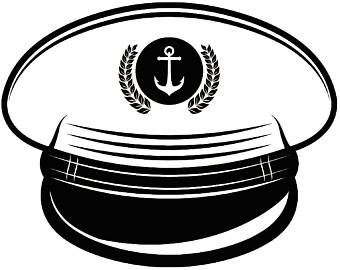 340x270 Ship Captain Hat Clipart