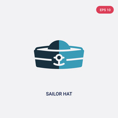 240x240 Two Color Captain Hat Vector Icon From Nautical Concept Isolated