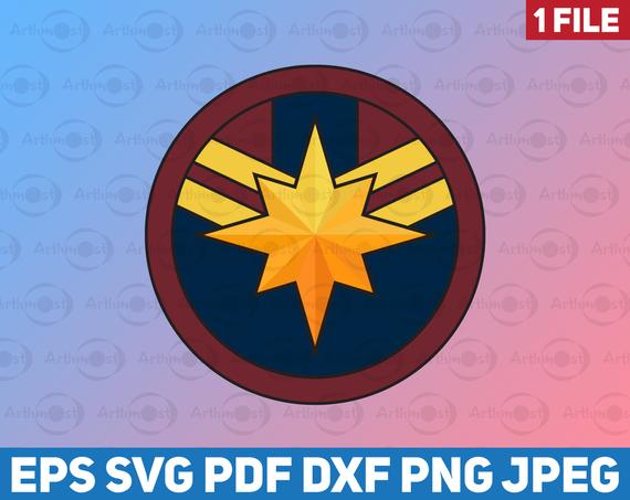 570x453 Captain Marvel Logo Bottle Cap File, Vector Cap Marvel Emblem