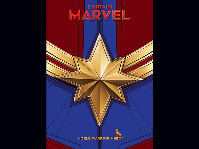 800x600 Captain Marvel Logo Poster