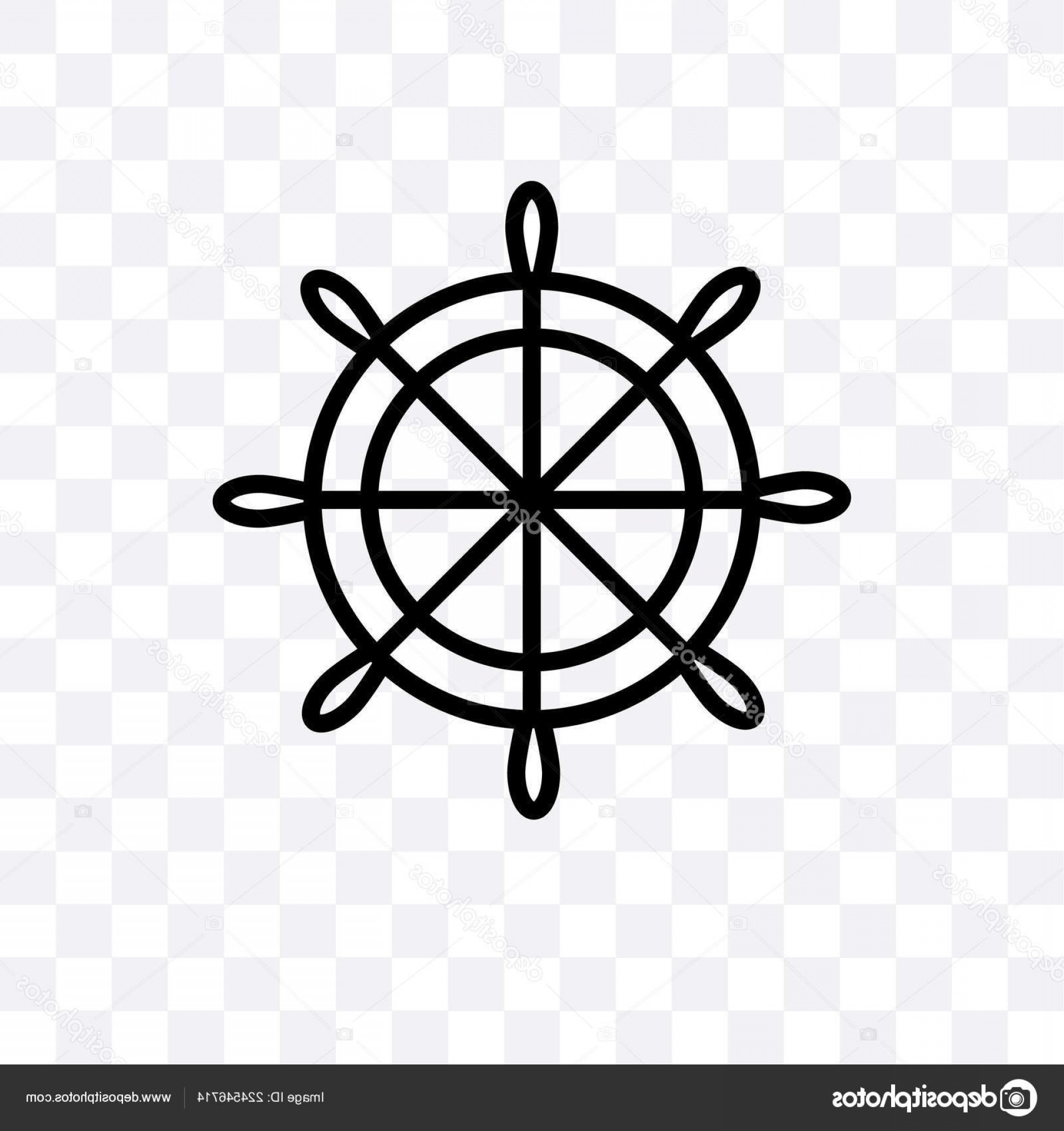 1920x2040 Stock Illustration Boat Steering Wheel Vector Linear Catchsplace