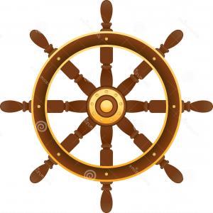 300x300 Captain Ship Wheel Vintage Label Emblem Or Print Vector Soidergi