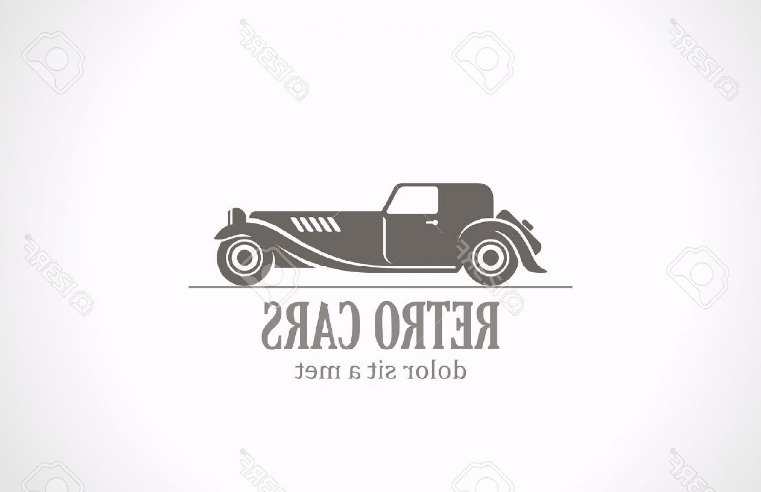 1560x1008 Photostock Vector Retro Vintage Car Silhouette Abstract Vector