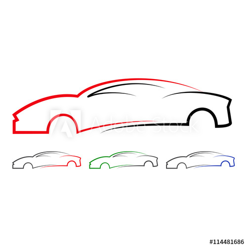 500x500 Abstract Car Design Logo Vector