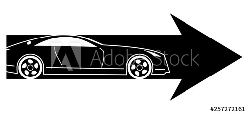500x231 Arrow Car Car Abstract Lines Vector Illustration