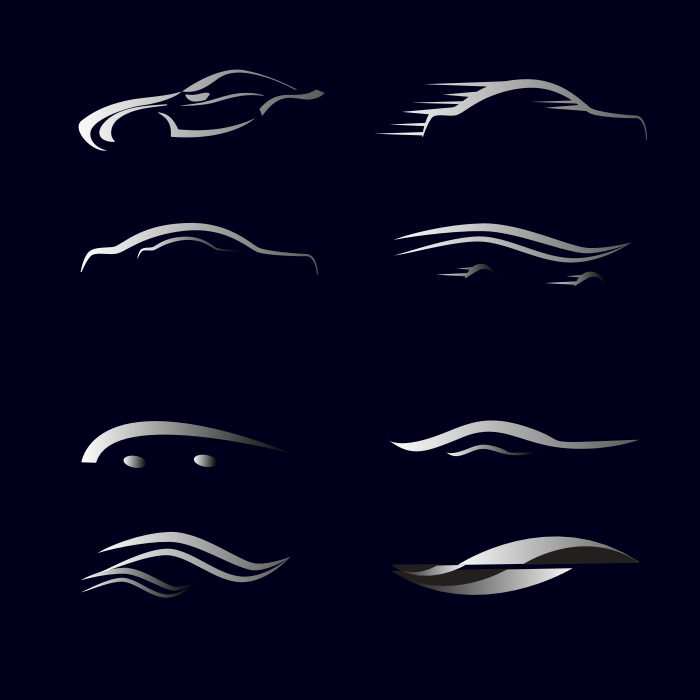 700x700 Car Abstract Silhouettes Free Vector Cdr Download