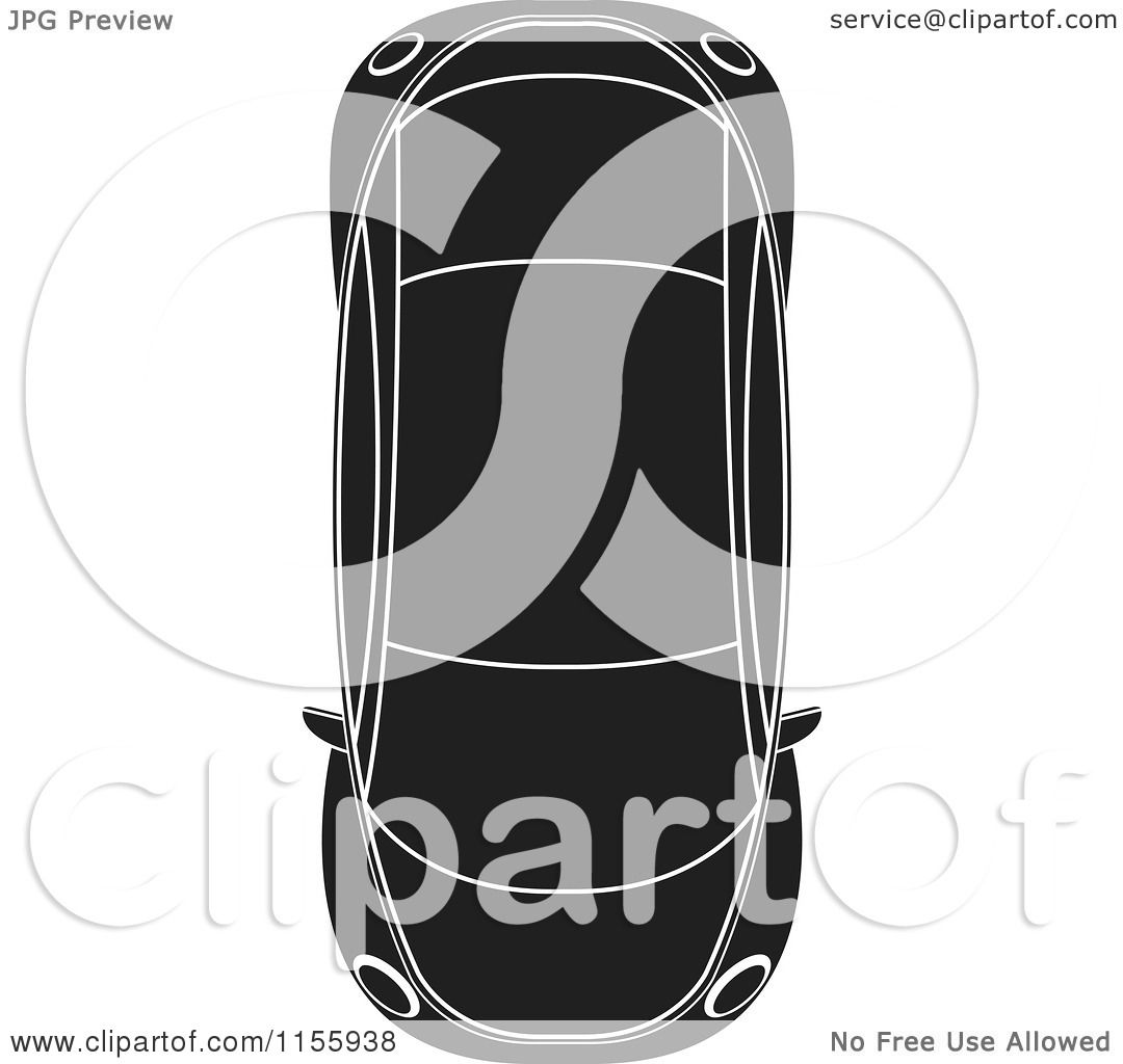Clipart Of An Aerial View Of A Black And White Car 1080x1024 Clipart Of An Aerial View Of A Black And White Car