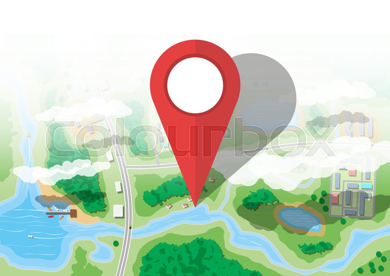 Location Pin Suburban Map With Houses Stock Vector Colourbox 800x565 Location Pin Suburban Map With Houses Stock Vector Colourbox